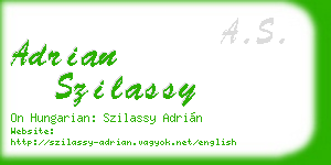 adrian szilassy business card